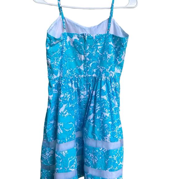 Lilly Pulitzer shorly blue shes a fox Ollie fit & flare summer dress sz4 - Picture 5 of 10